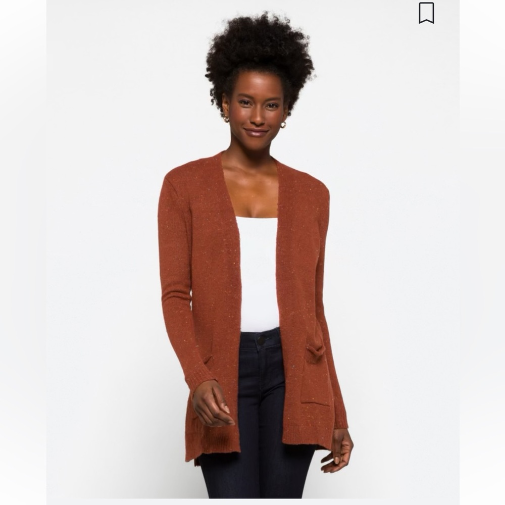 Long open front cardigan
